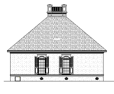 Rear Exterior image of Richton-802 House Plan